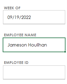 Timesheet Employee Name