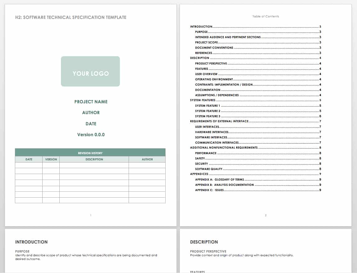 Software Technical Specification Template