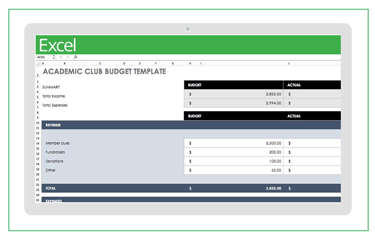 how to make a business budget plan on excel