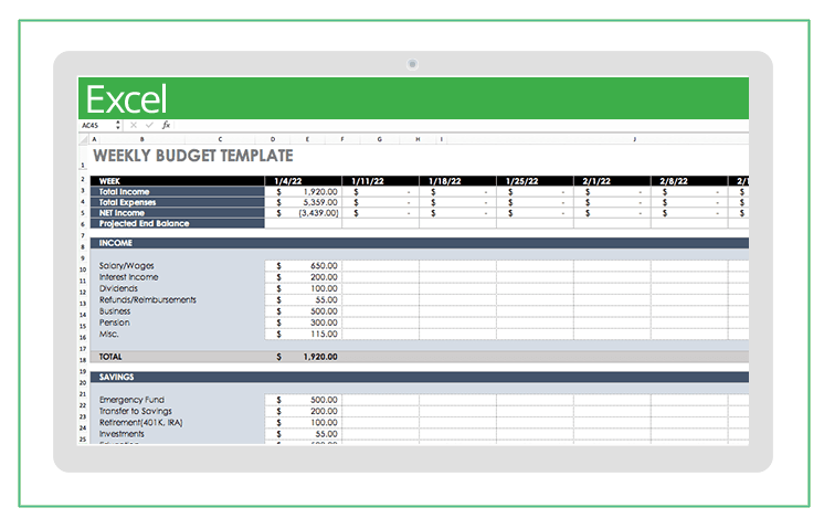 how to make a business budget plan on excel