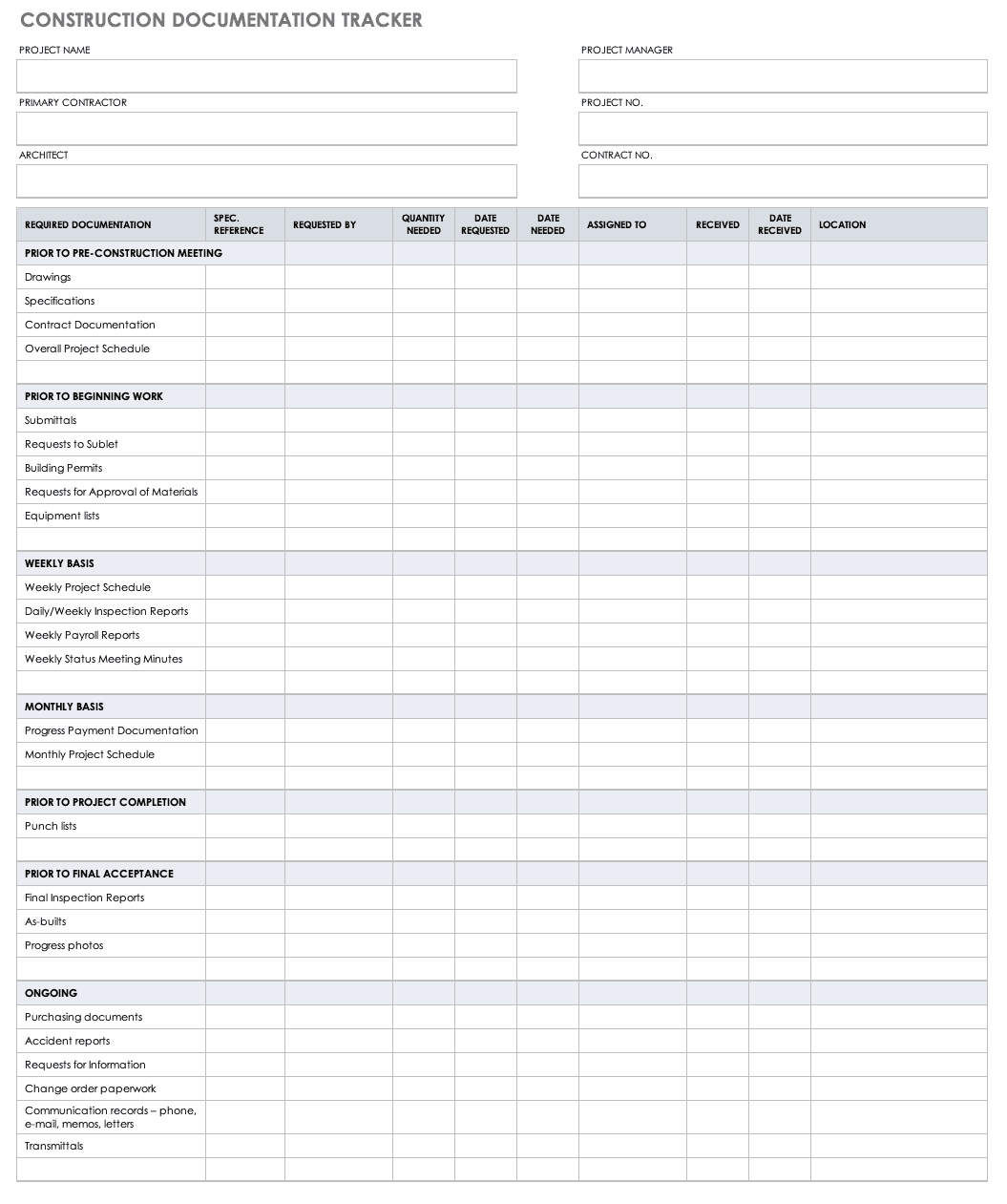 Document Tracker Template from www.smartsheet.com