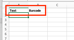 Creating Barcodes in Excel Create Column