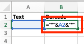 Creating Barcodes in Excel Enter Formula