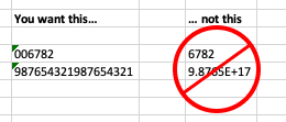 Creating Barcodes in Excel Leading Zeros and Scientific Notation