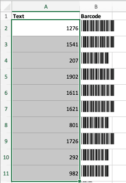 Creating Barcodes in Random Filled