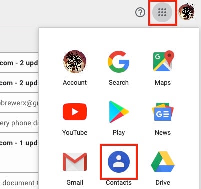 Google Drive Share Create Group Open Contacts