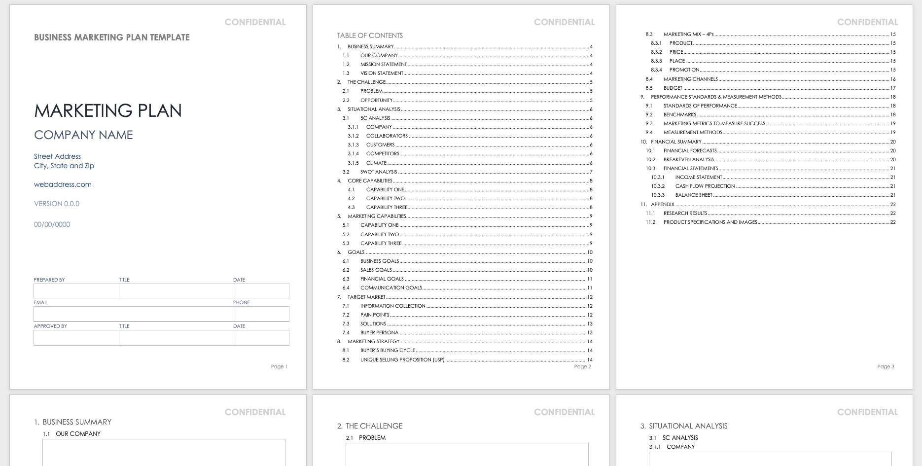 Sales And Marketing Plan Template Free