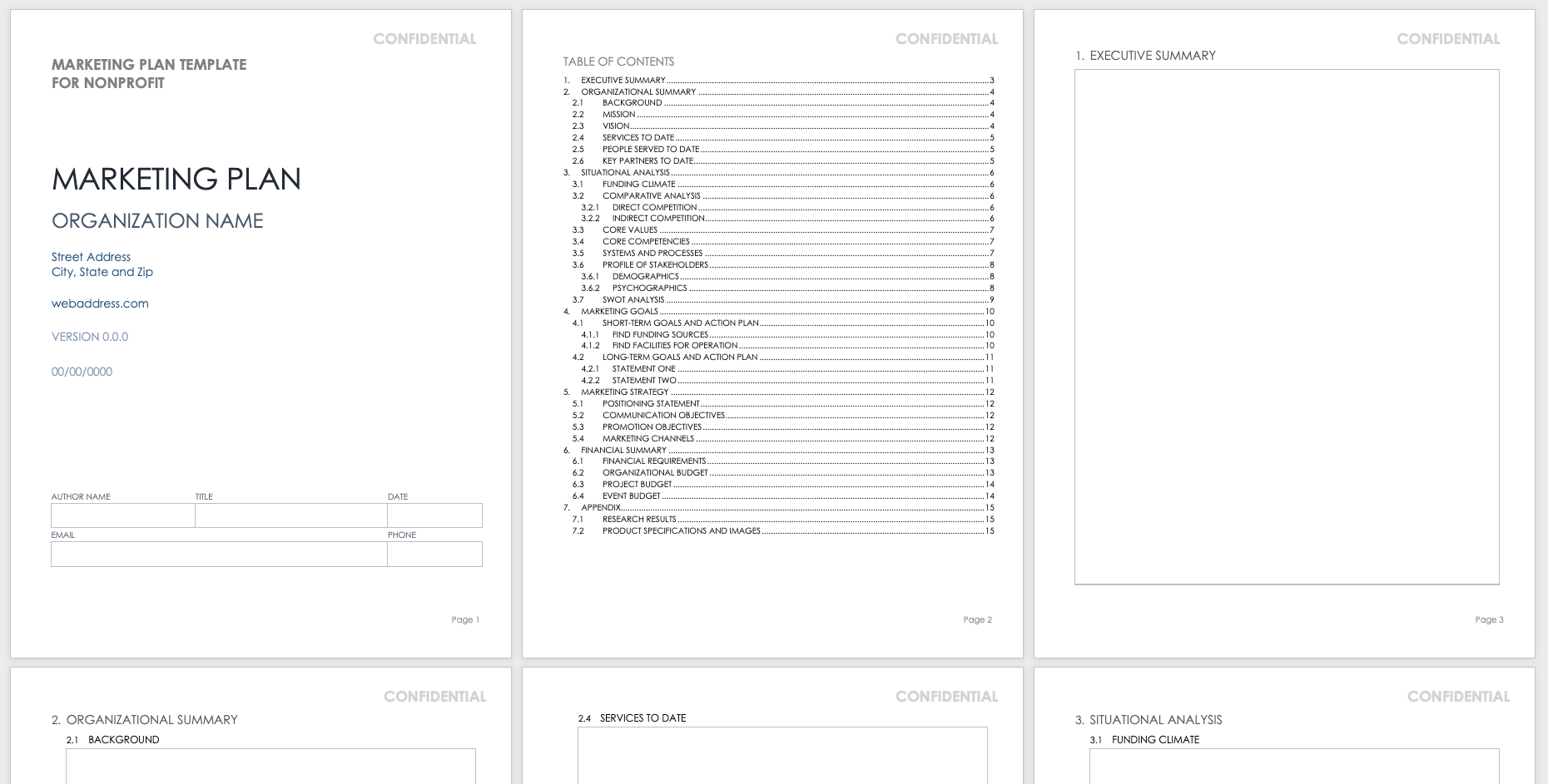 Marketing Plan Template for Nonprofit