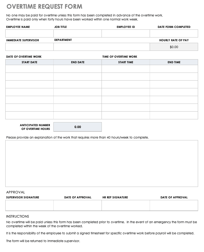 application letter for overtime