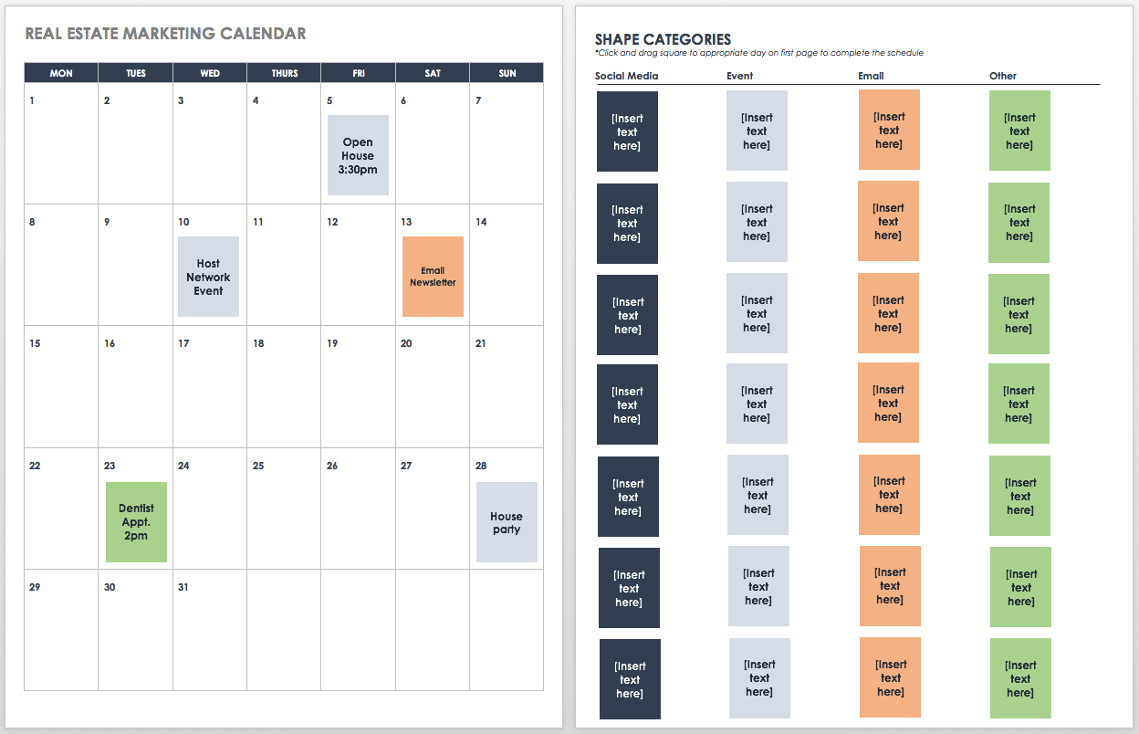 15 Free Marketing Calendar Templates Smartsheet