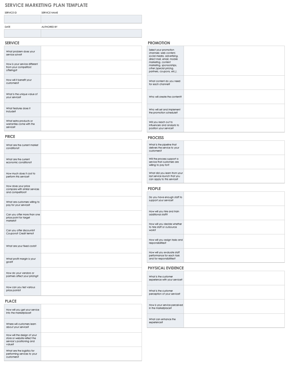 Media Blocking Chart Template