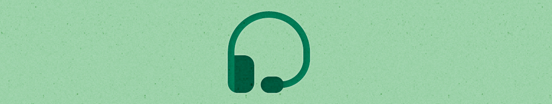 Simple graphic of a computer headset