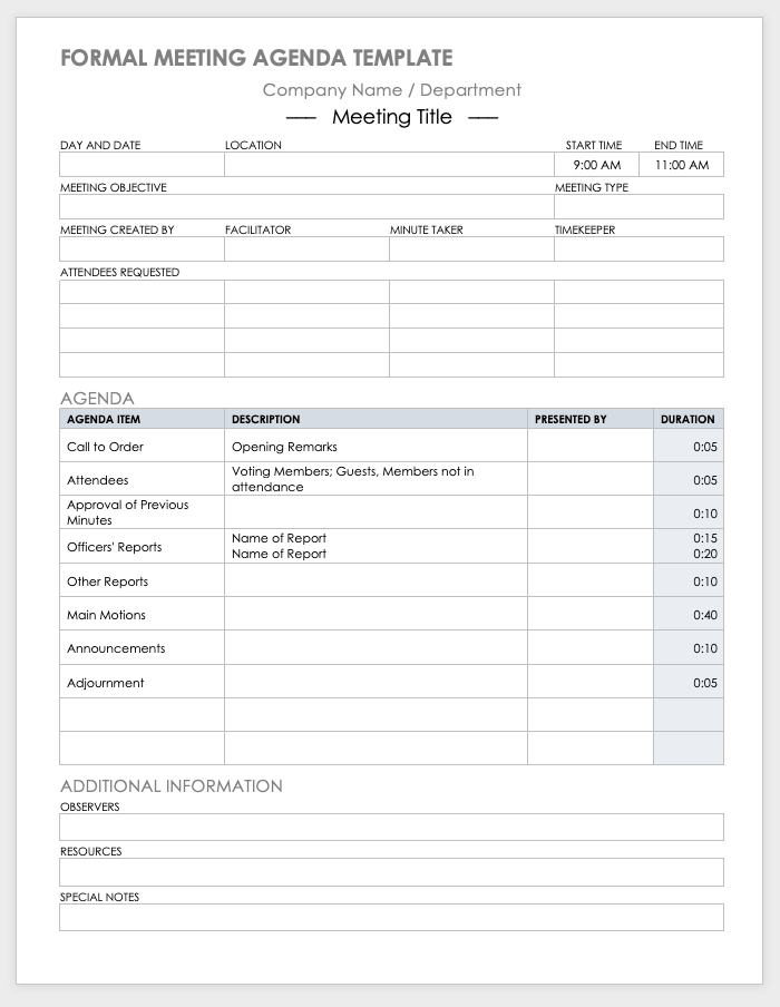 Meeting Program Template from www.smartsheet.com