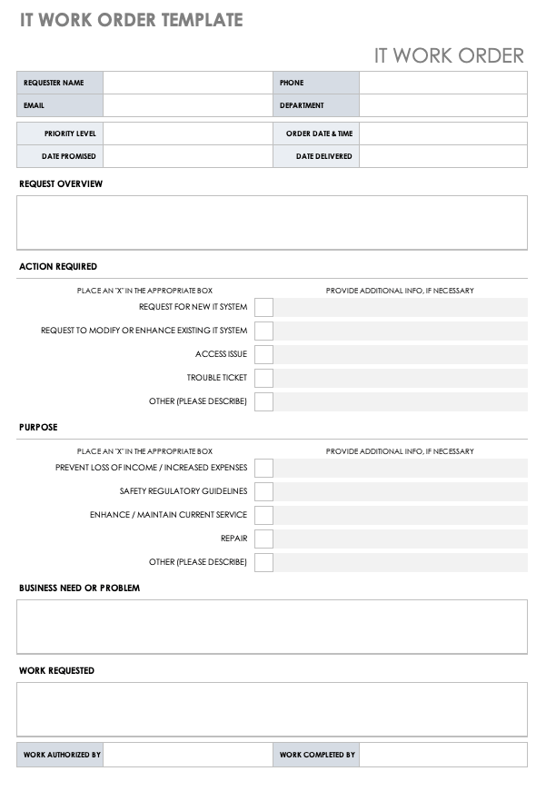 IT Project Request Forms & Templates