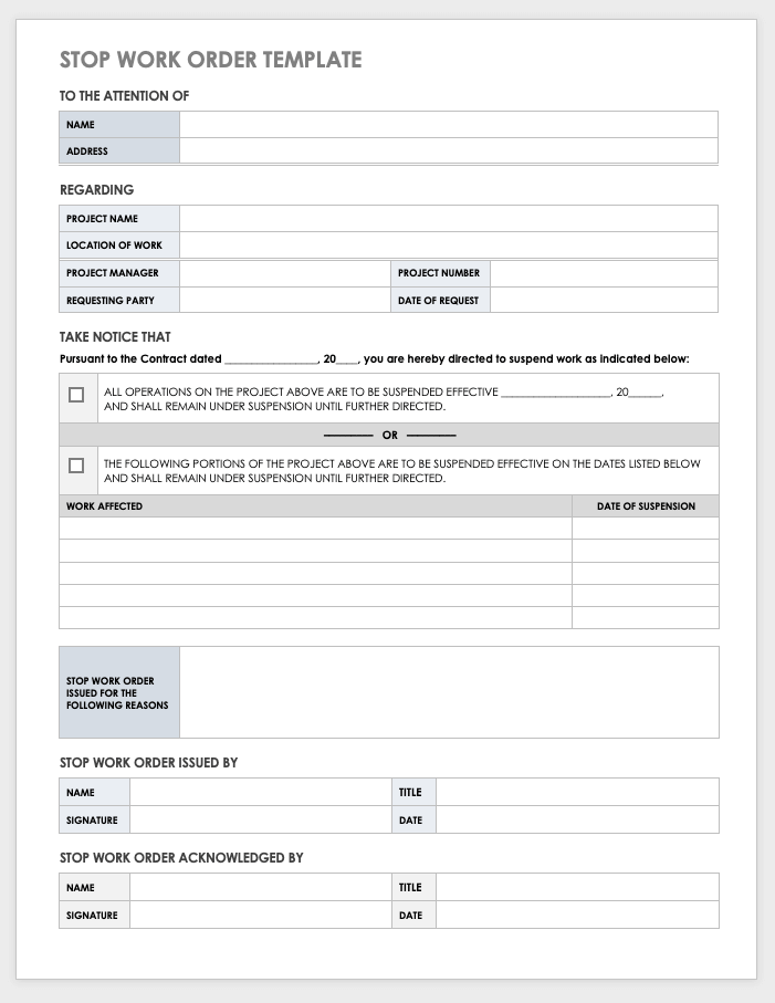 15 free work order templates  smartsheet