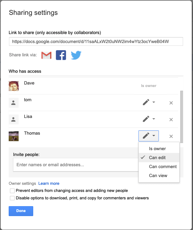 Google Drive Change Permissions