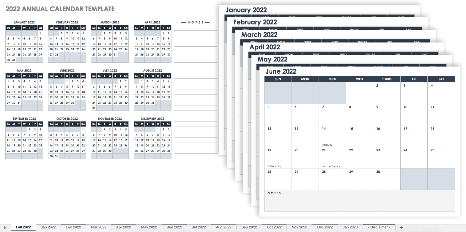 Two Page Monthly Calendar Template from www.smartsheet.com