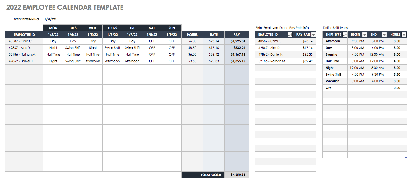 Semester At A Glance Template from www.smartsheet.com