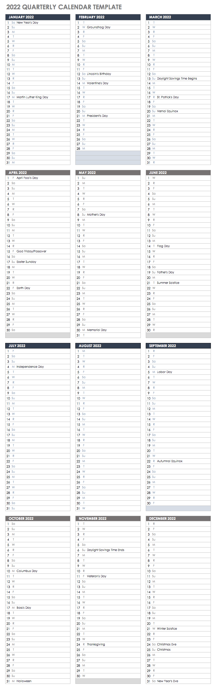 Free Bi Monthly Calendar Template