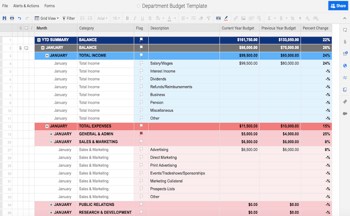 Budget Breakdown Template from www.smartsheet.com