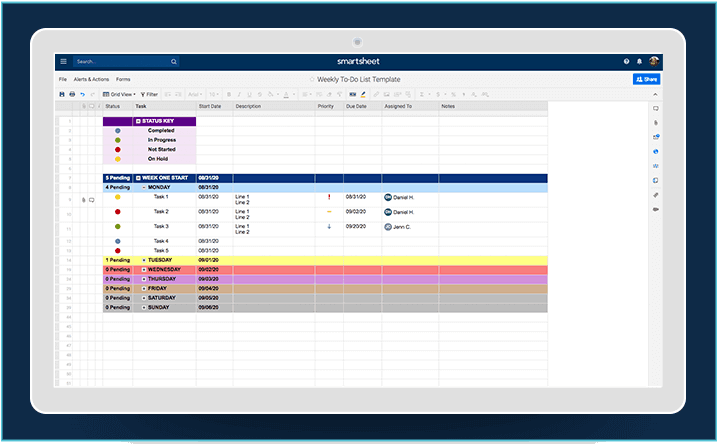 Smartsheet Gantt Chart Template