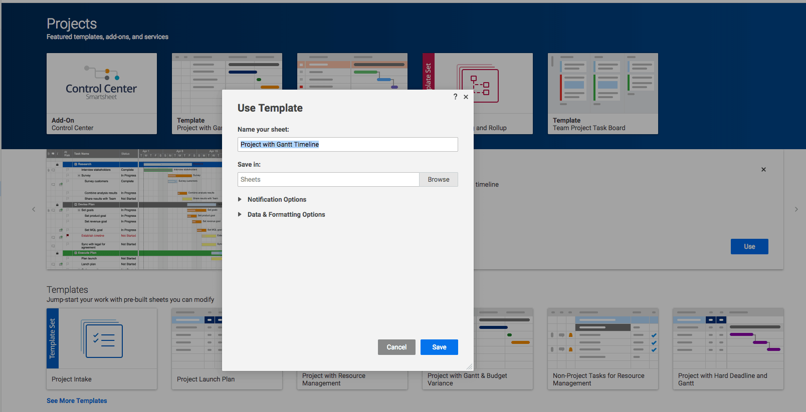 Smartsheet Gantt Chart