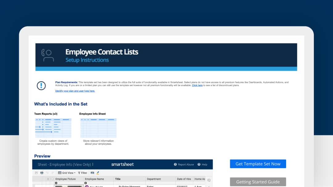 employee contact list template