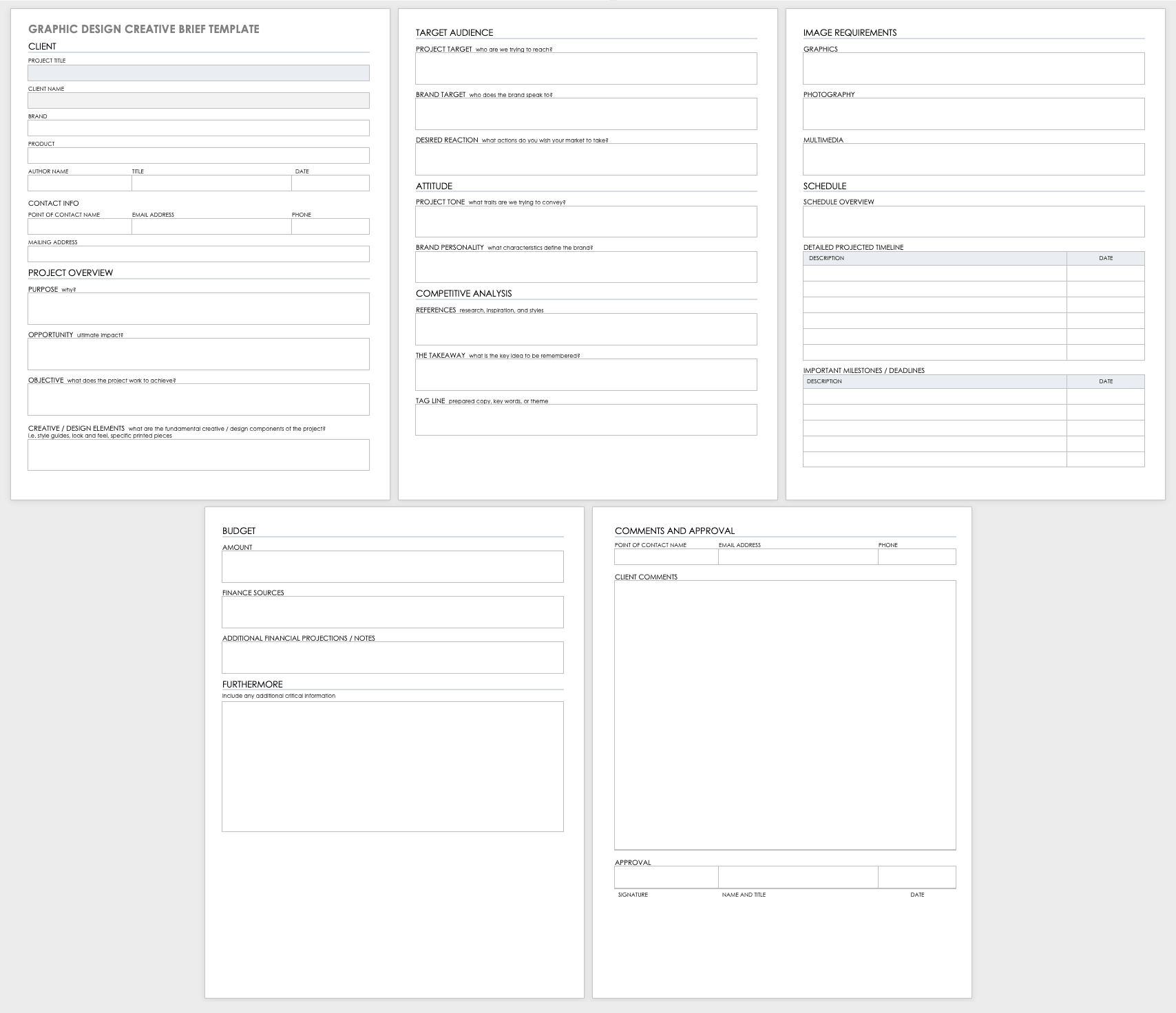 Free Design Brief Templates  Smartsheet