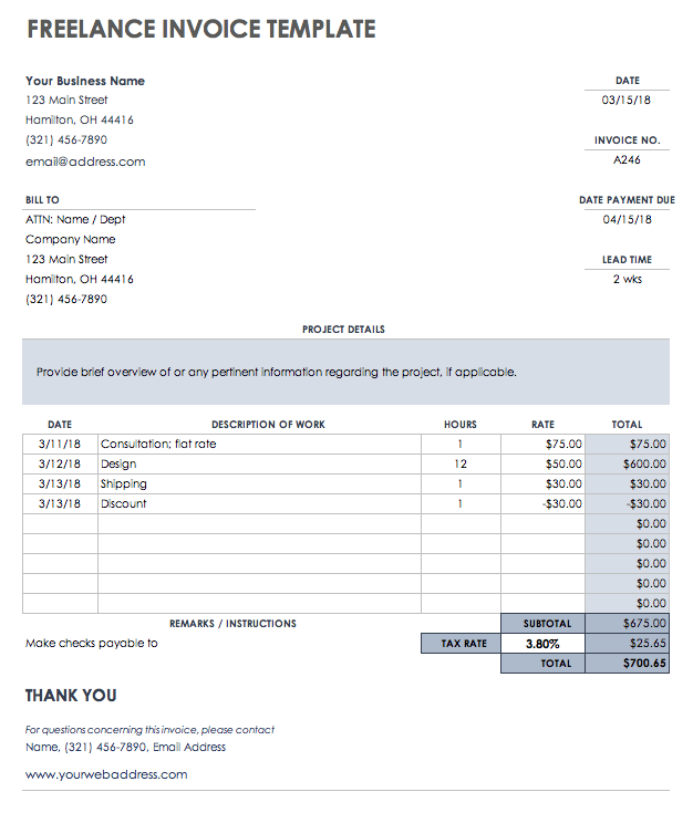 View Hvac Invoice Template Background