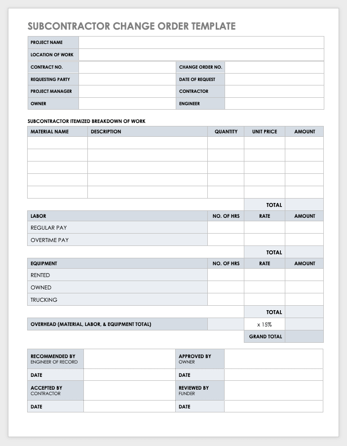 Change Order Request Template Excel from www.smartsheet.com