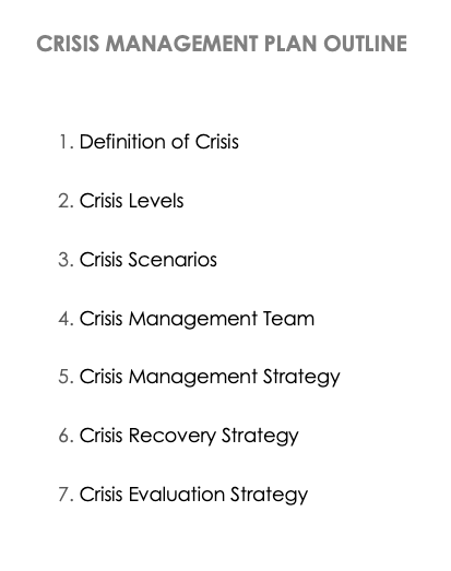 Crisis Management Plan Outline