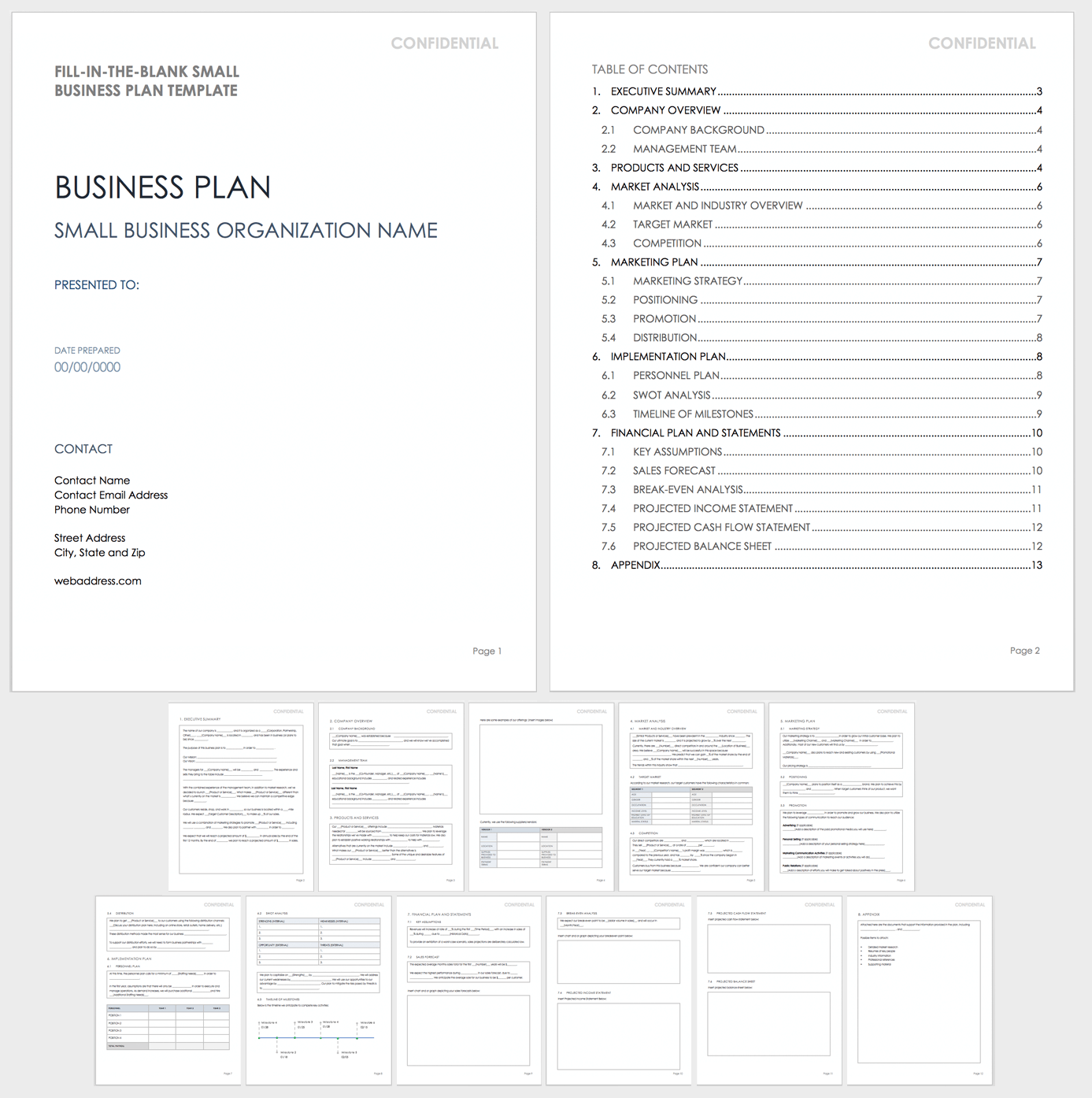 ontario small business plan template