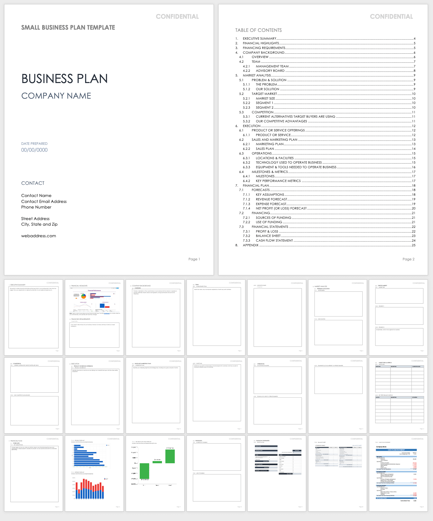 business plan word template download