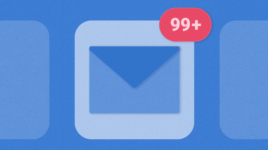 Animated GIF: Email notification counter goes from 99+ to 0