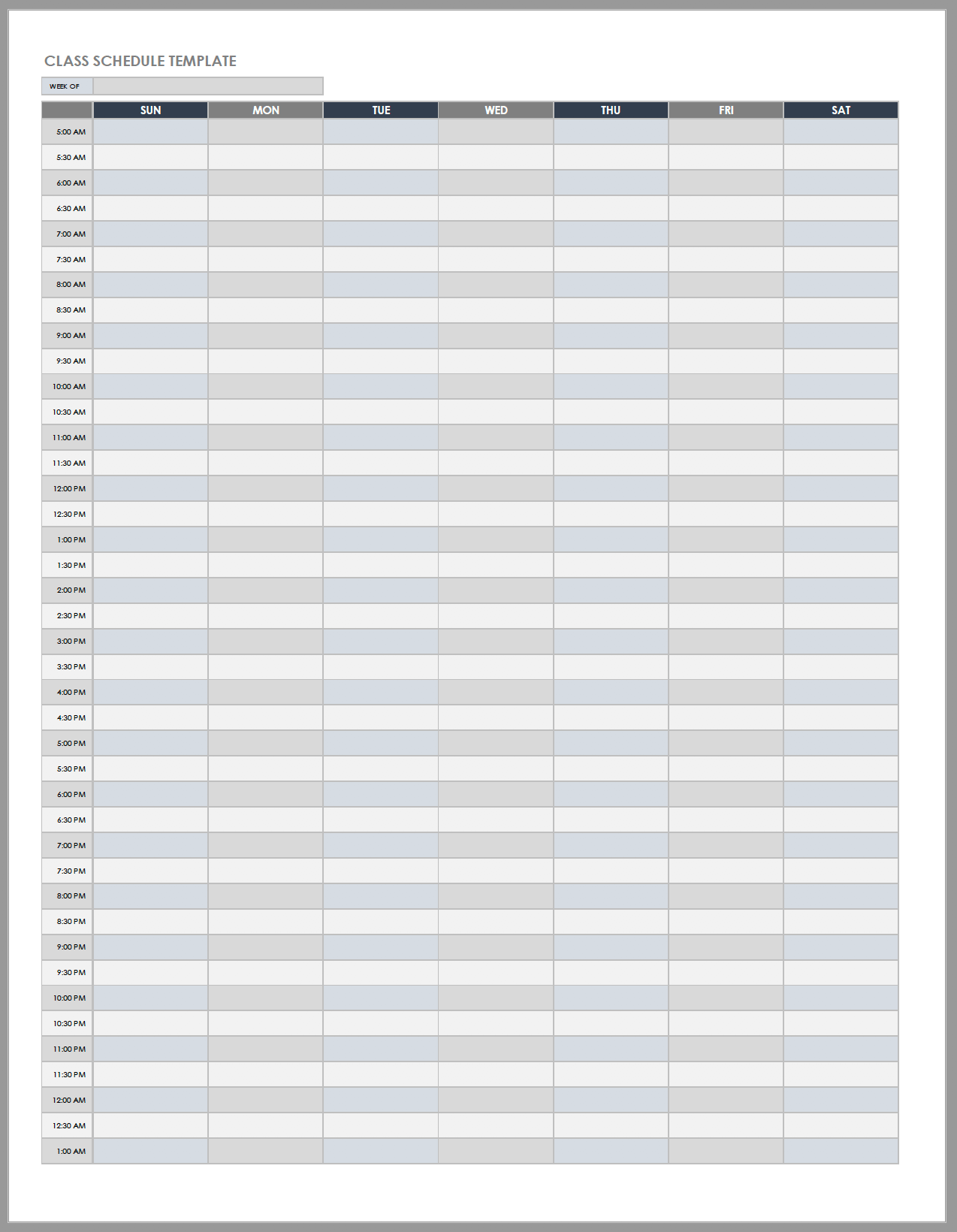 Daily Class Schedule Template from www.smartsheet.com