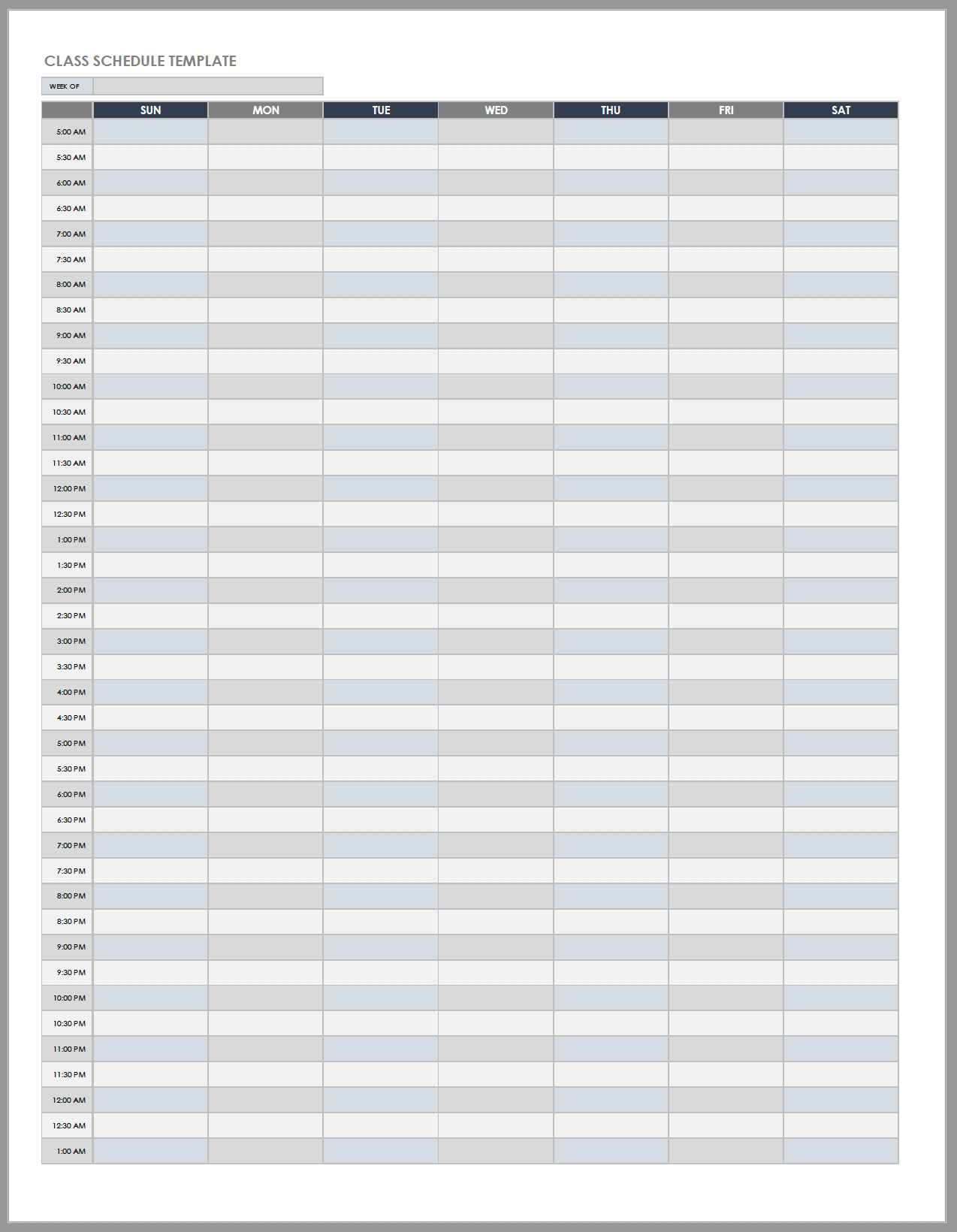 Class List Template from www.smartsheet.com