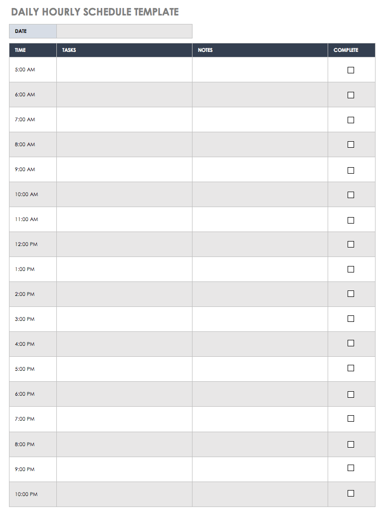 Work Hour Schedule Template from www.smartsheet.com