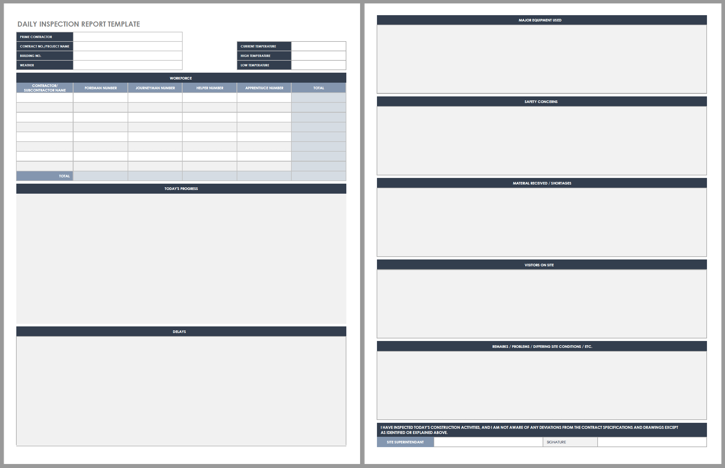 Daily Work Report Template from www.smartsheet.com