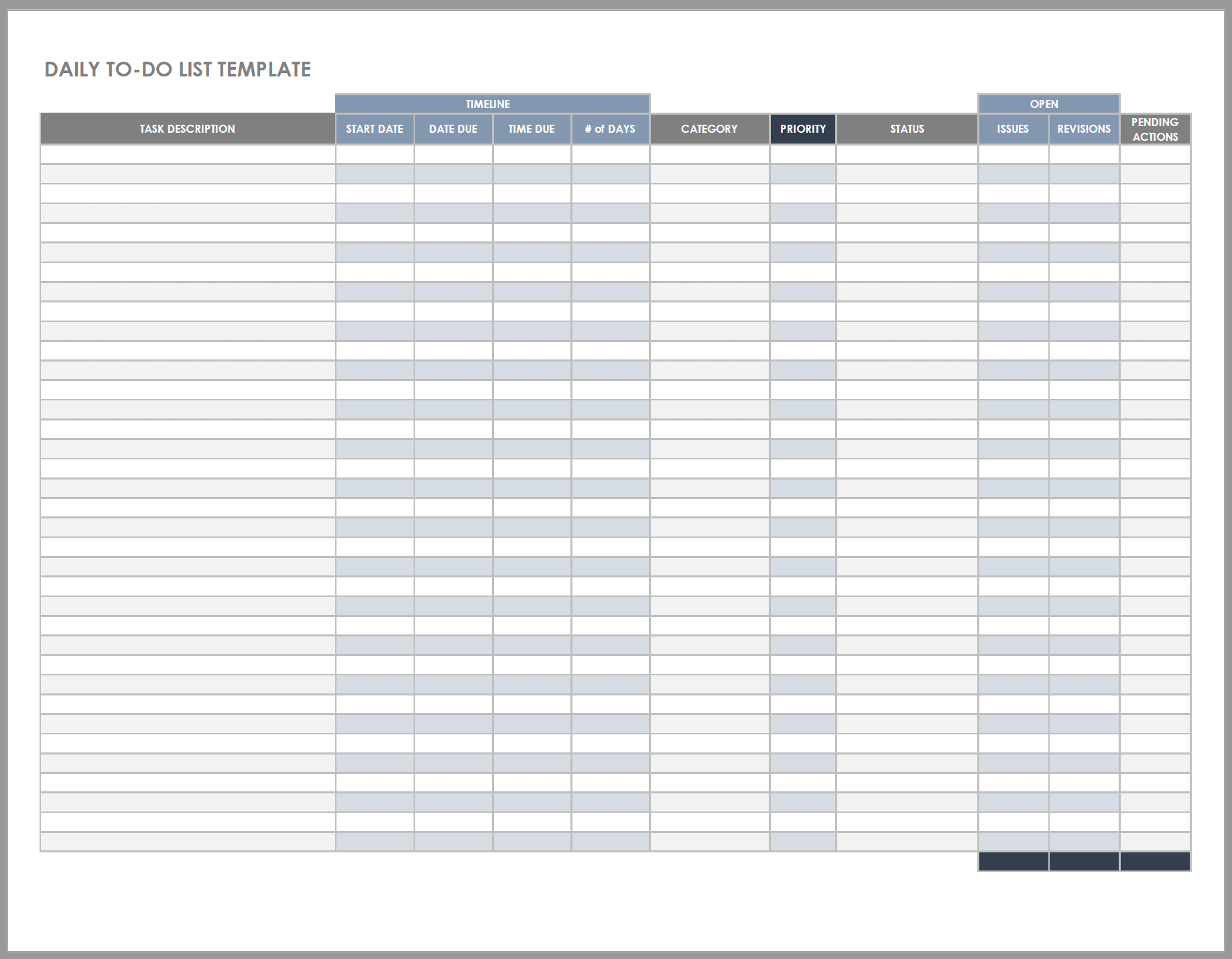 Daily Report Template Excel from www.smartsheet.com