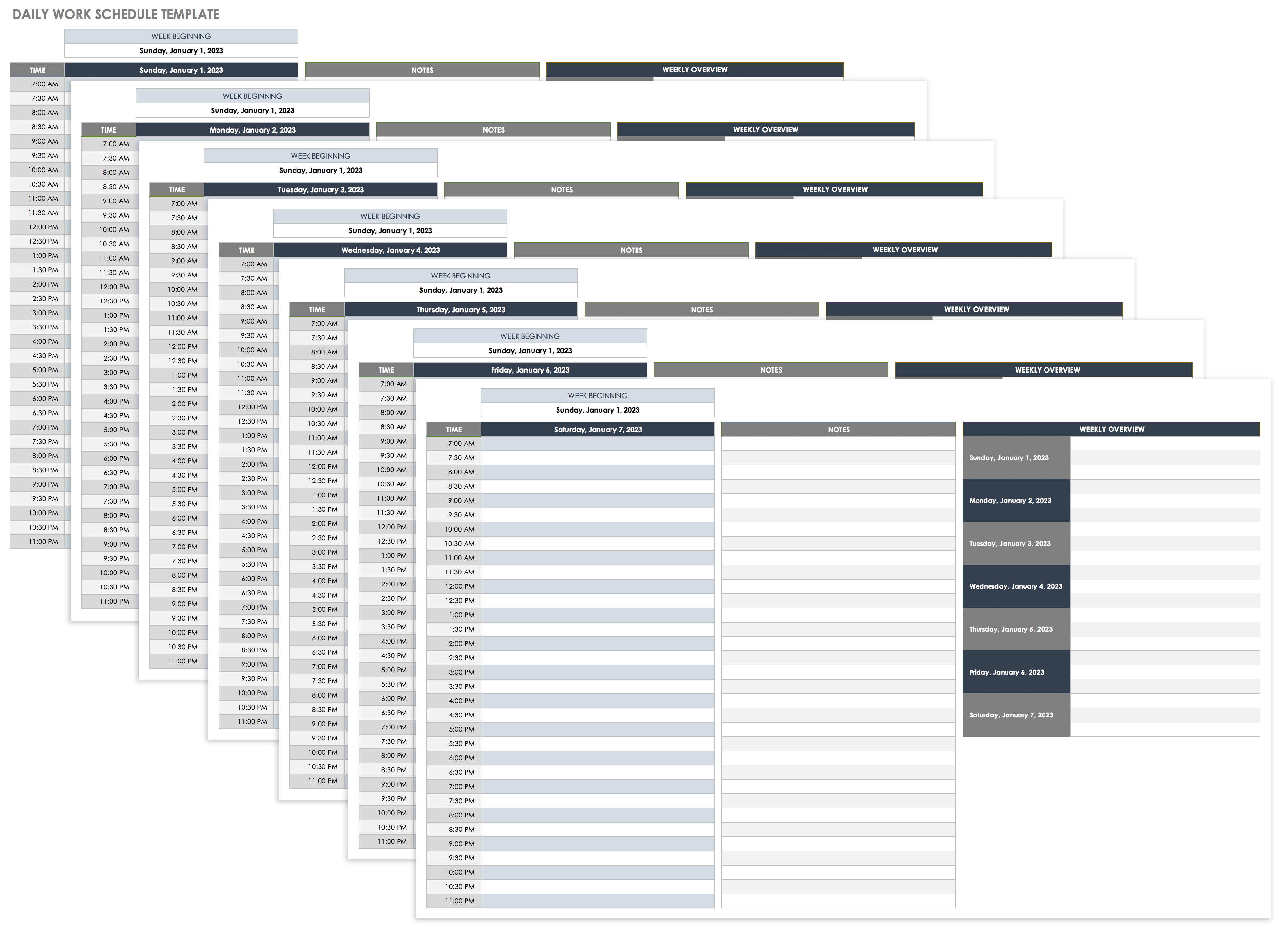 politi Rengør rummet Træts webspindel Free Daily Work Schedule Templates | Smartsheet