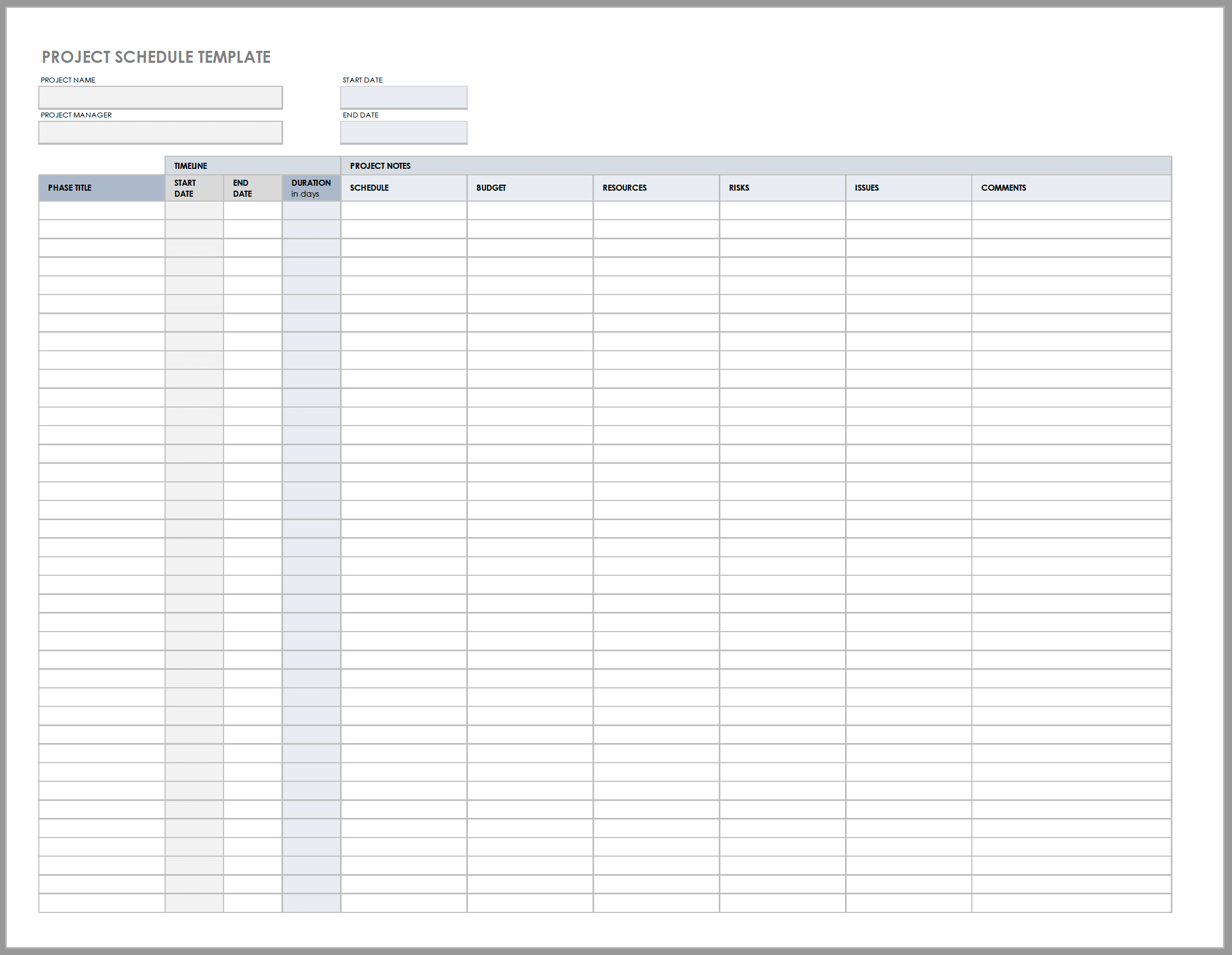 Free Daily Work Schedule Templates  Smartsheet With Regard To Blank Cleaning Schedule Template