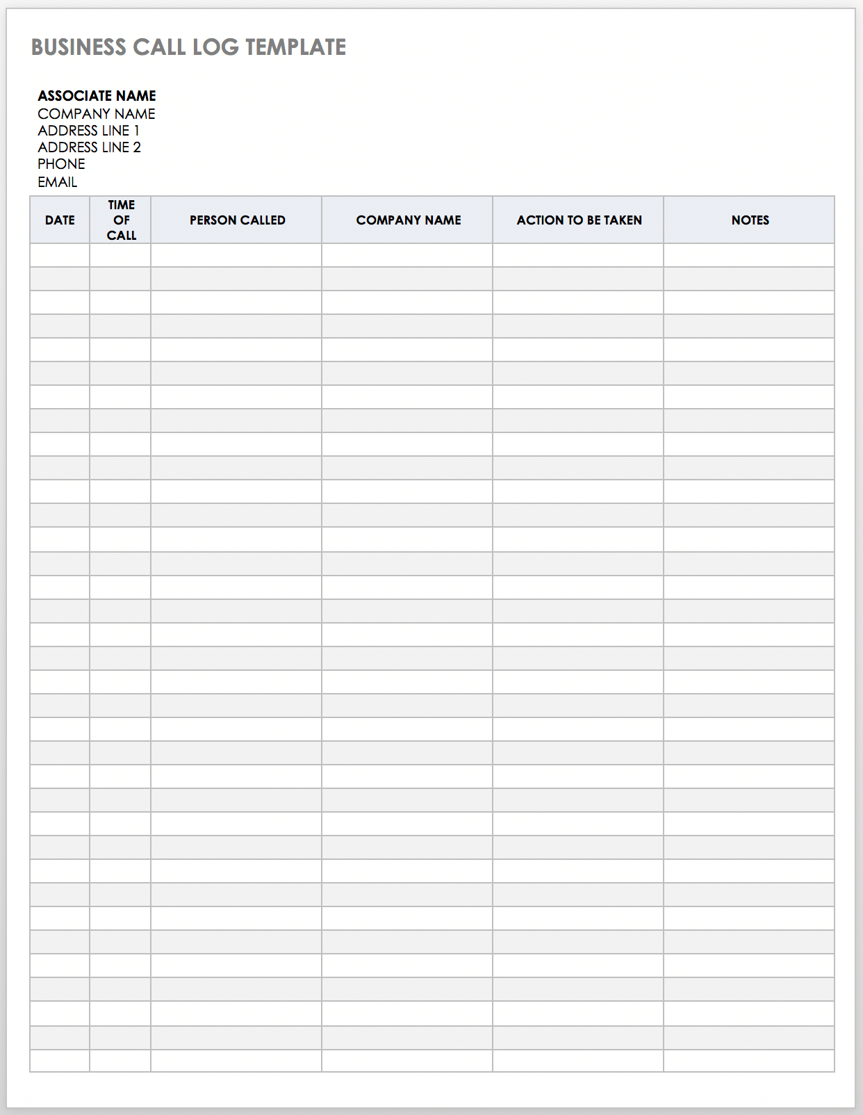 Customer Call Log Template Excel from www.smartsheet.com