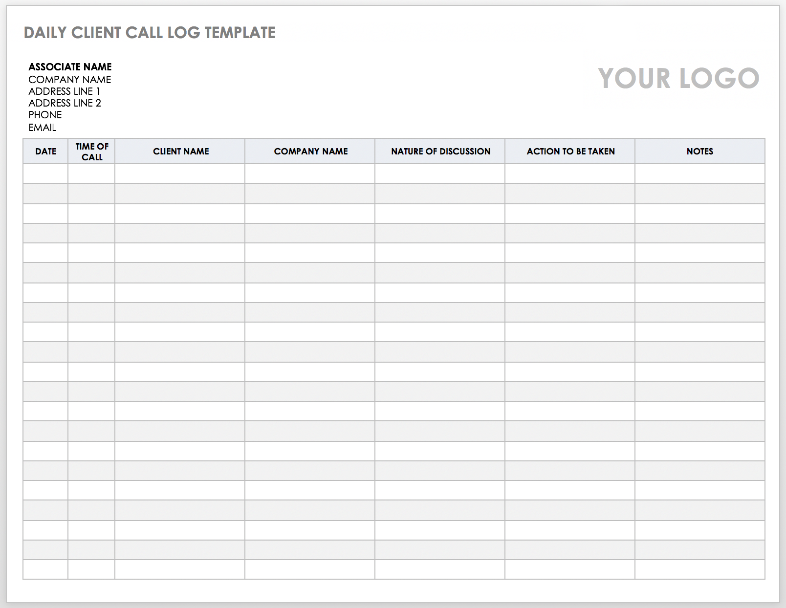 Customer Call Log Template Excel from www.smartsheet.com