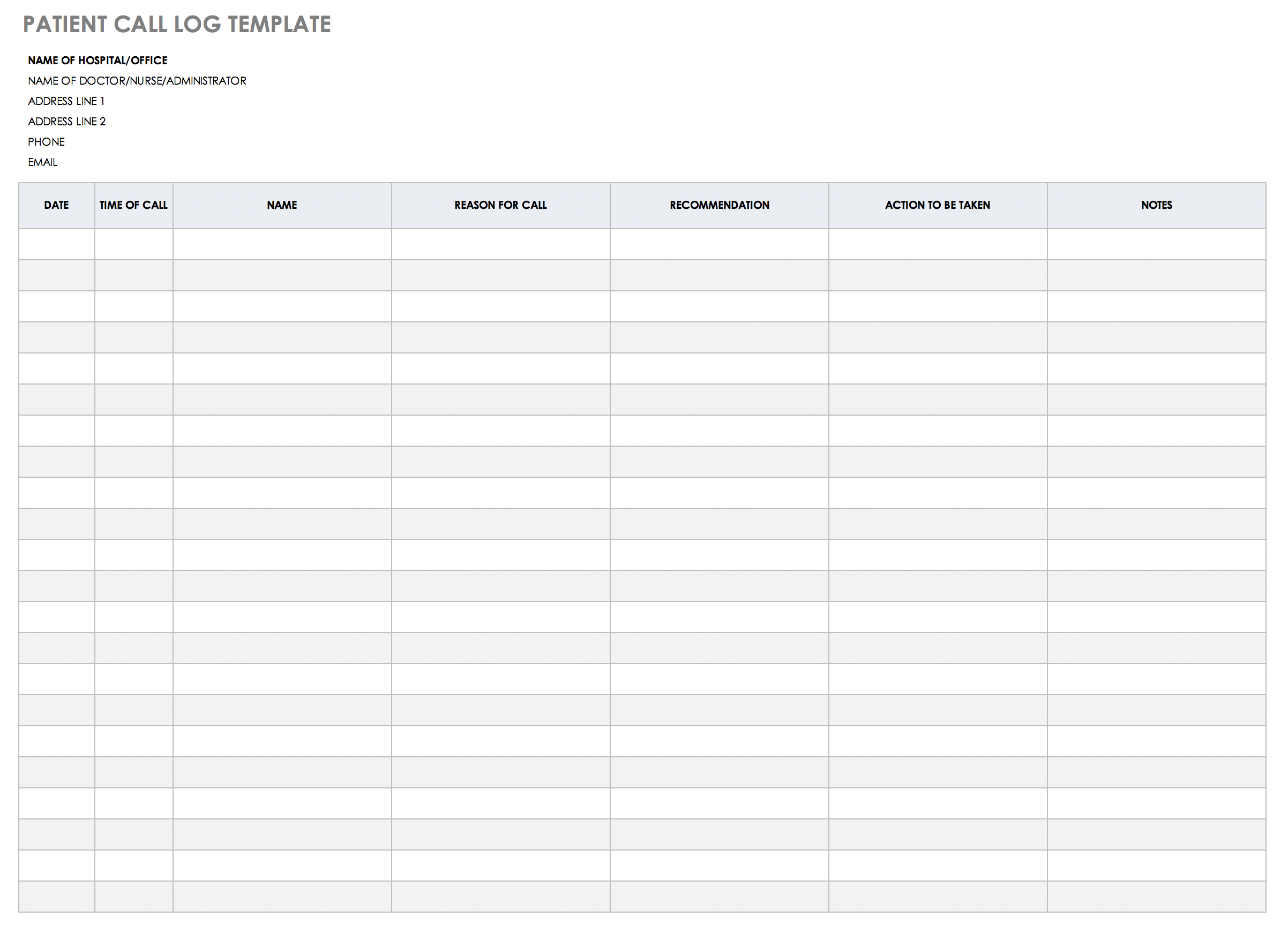 Free Client Call Log Templates  Smartsheet Inside Sales Call Report Template Free