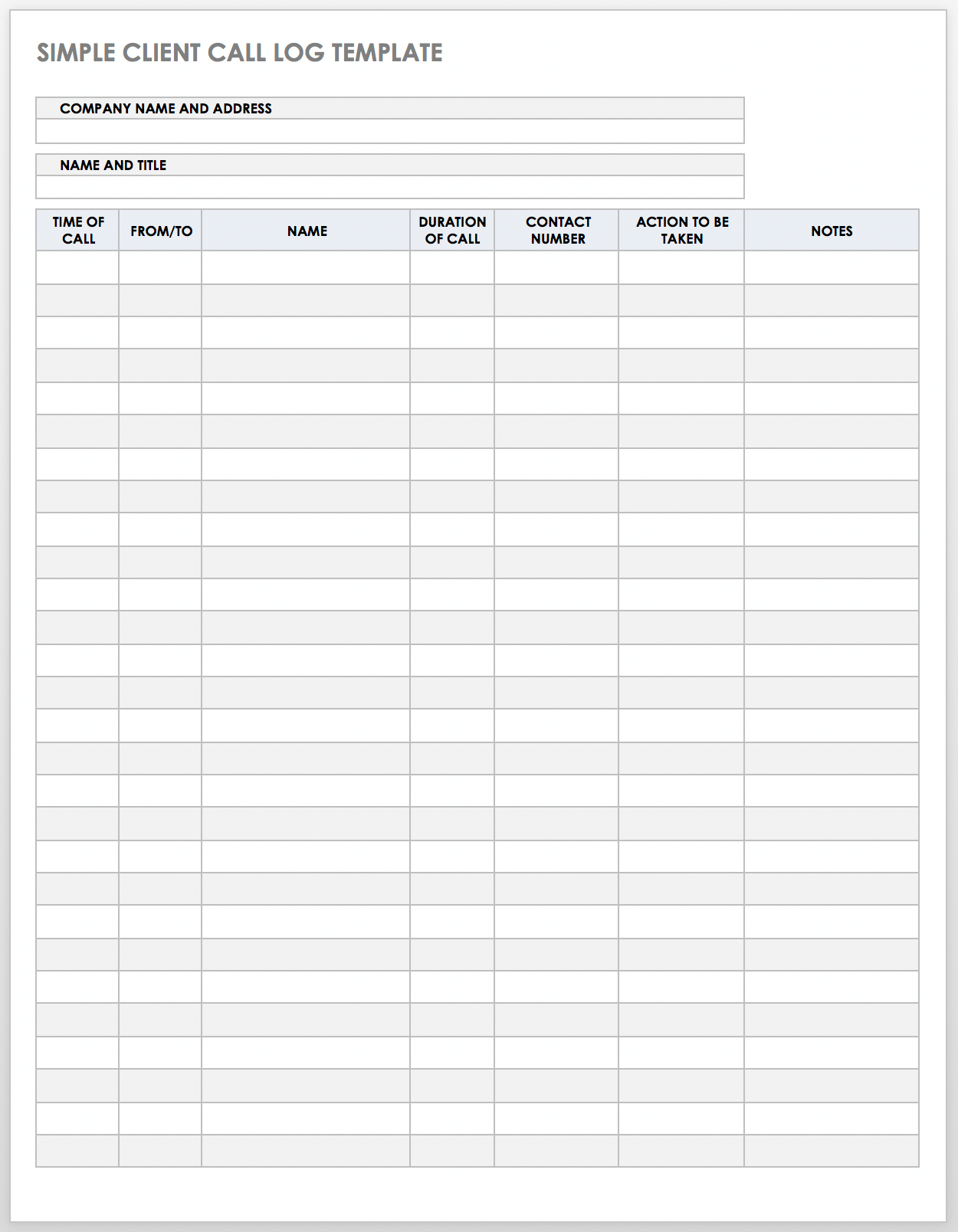 Cold Call Sheet Template from www.smartsheet.com