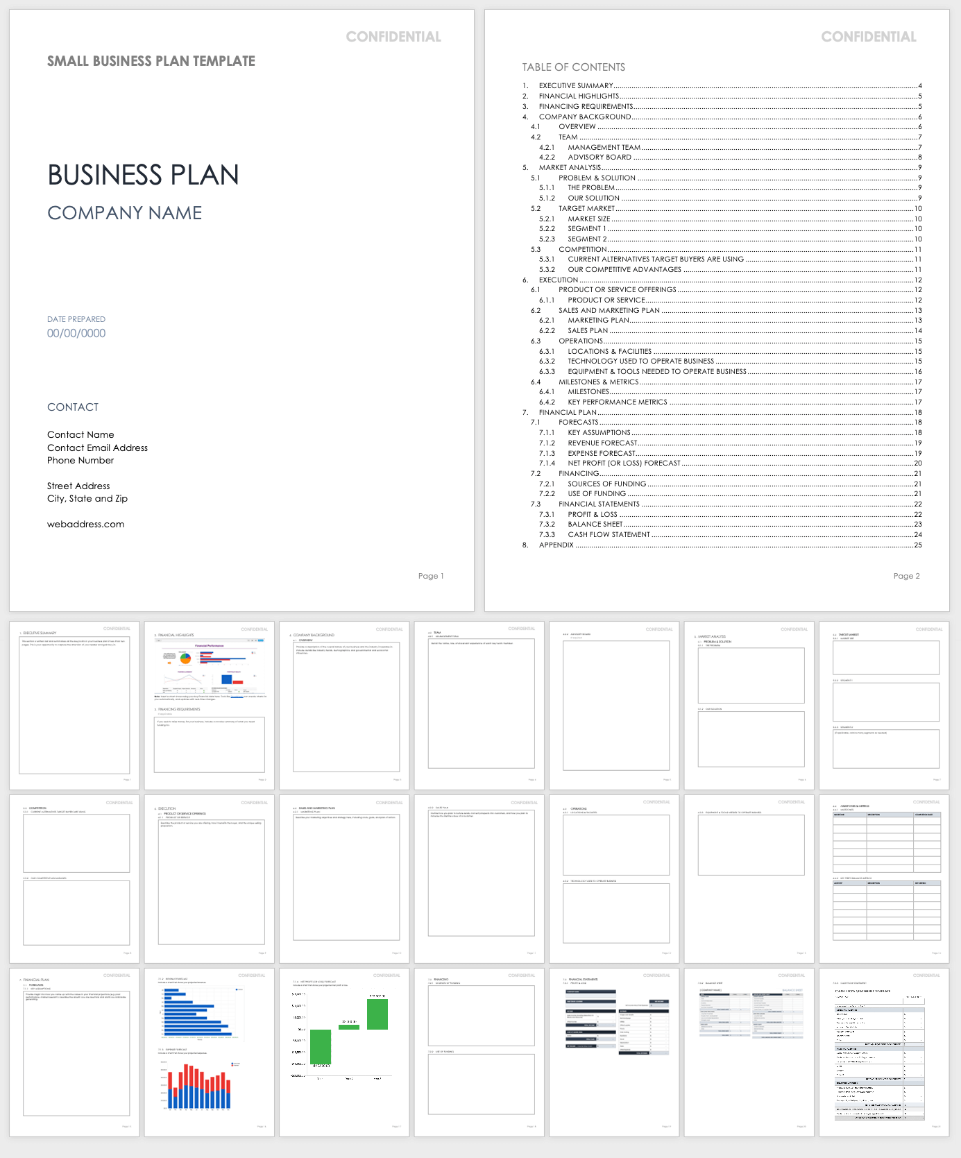 free business plan template word