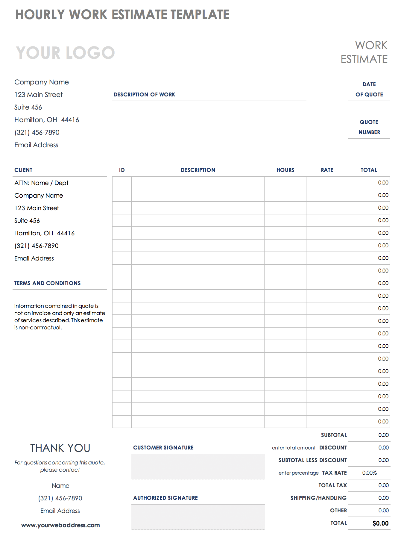 Free Construction Quote Templates Smartsheet (2023)