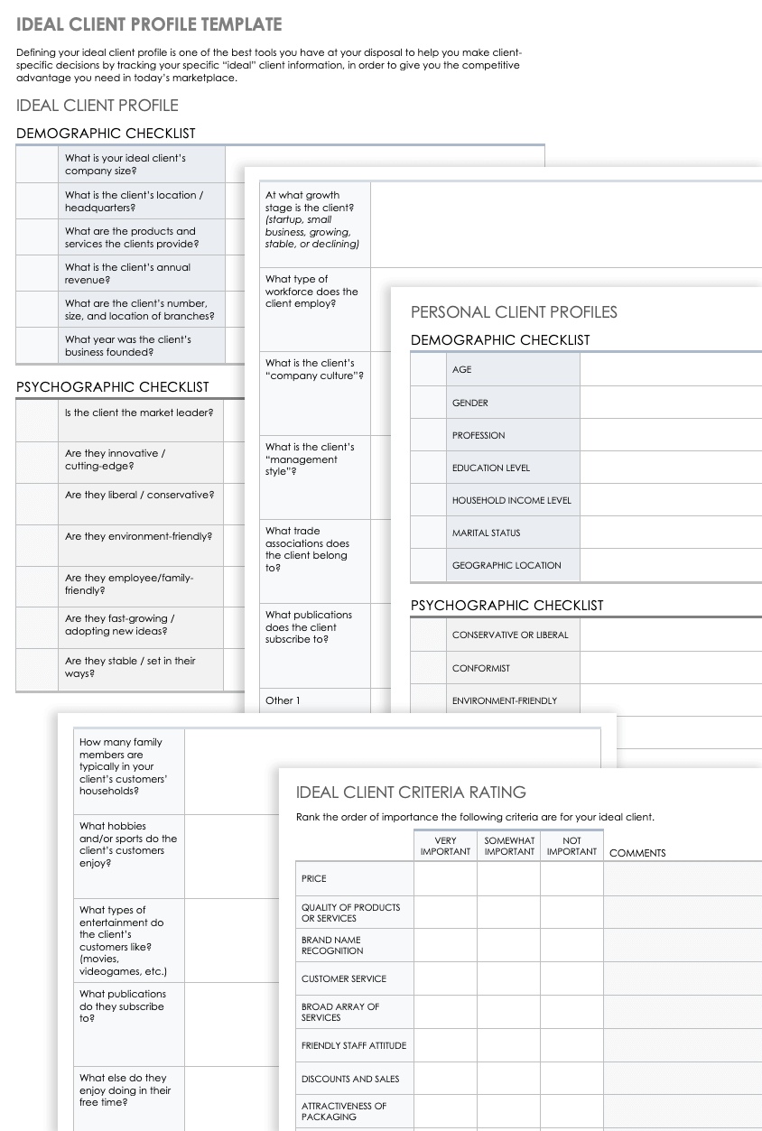 Ideal Client Profile Template