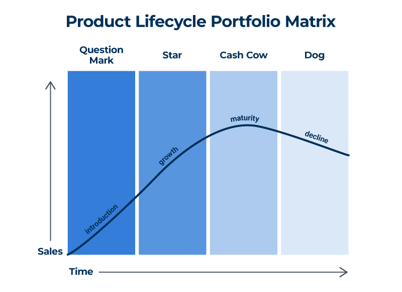 Product Lifecycle Portfolio Matrix Relationship
