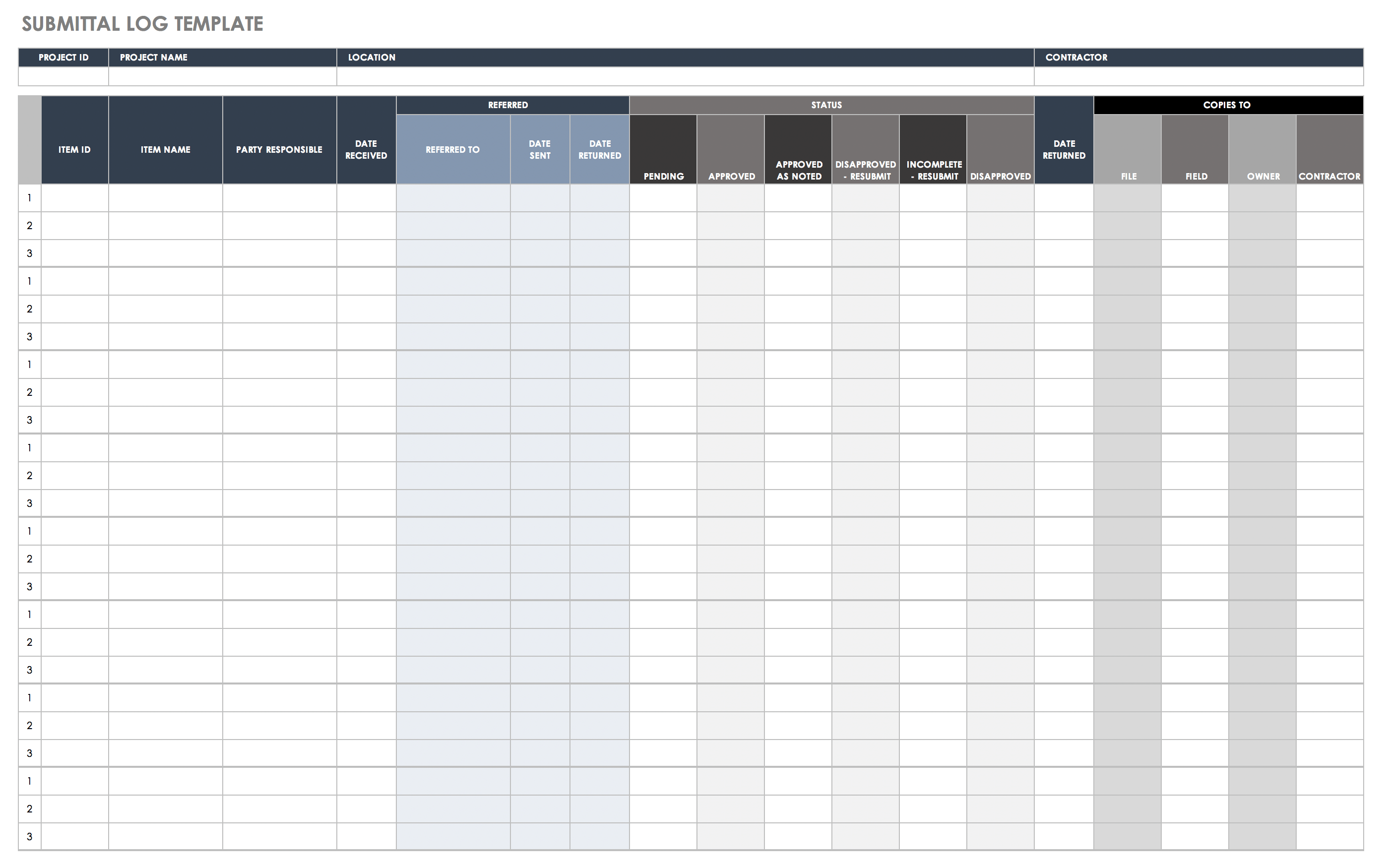 free-construction-submittal-log-template